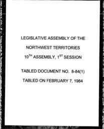 Tabled Documents - 10th Assembly - 1st Session