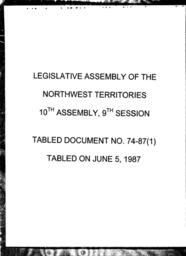 74-87 (1) TABLED DOCUMENT TABLED ON JUNE 5, 1987