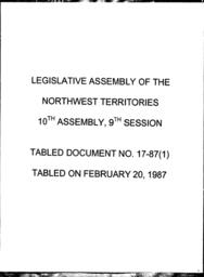 17-87 (1) DOCUMENT FROM GRISE FIORD RESIDENTS AND THE GRISE FIORD SETTLEMENT COUNCIL REGARDING TAXES AND ANNUAL LEAVE ASSISTANCE PROGRAM