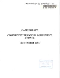 50-12(6) - Cape Dorset Community Transfer Agreement Update