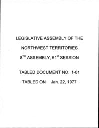 01-61 ANNUAL REPORT ON THE NWT LIQUOR SYSTEM 1975-76