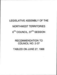 02-37- Recommendation to Council Inclusion of the Northwest Territories in the operation of a joint federal-provincial Freshwater Fish Marketing Board