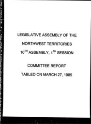 BILL 985 (1) STANDING COMMITTEE ON FINANCE-REPORT ON CONSIDERATION OF BILL 9-85 (1) LOAN AUTH, ACT NO 1 1985-86