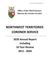 540-19(2) - Northwest Territories Coroner Service 2020 Annual Report Including 10 year Review 2011-2020 