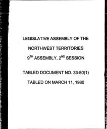 33-80 (1) ANNUAL REPORT OF TERRITORIAL ACCOUNTS, GOVERNMENT OF THE NWT, FISCAL YEAR 1978-79