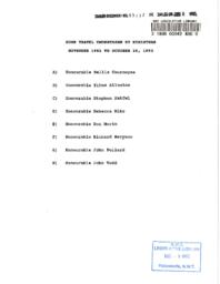 55-12(4) - Home Travel Undertaken by Ministers, November 1991 to October 15, 1993