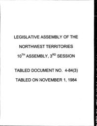 04-84 (3) ANNUAL CONTRACTS REPORT, 1983-84 FISCAL YEAR, CONTRACTS AND CAPITAL PLANNING DIVISION, DEPT OF PUBLIC WORKS AND HIGHWAYS