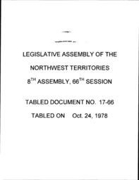 17-66 REPORT OF STANDING COMMITTEE ON LEGISLATION CONCERNING BILLS TO BE INTRODUCED AT THE 66TH SESSION OF THE ASSEMBLY