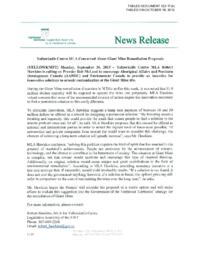 122-17(4) - News Release: Yellowknife Centre MLA Concerned About Giant Mine Remediation Proposals 