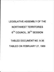 08-36- Tabling of a report on discussion with the chief of the educational division relating to Sessional Papers numbers 3, 5, and 6