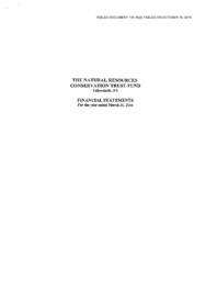 161-18(2) - The Natural Resources Conservation Trust Fund Financial Statements for the Year Ended March 31, 2016 