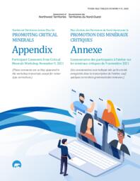 628-19(2) - Northwest Territories Action Plan for Promoting Critical Minerals Appendix:  Participant Comments from Critical Minerals Workshop, November 9, 2021