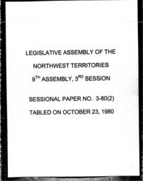 03-80 (2) SESSIONAL PAPER POLICE ADVISORY COMMISSION