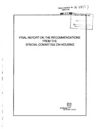 096-88(1) - Final Report on the Recommendations from the Special Committee on Housing