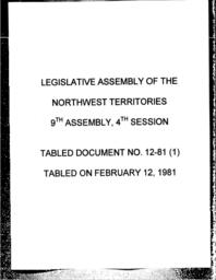 12-81 (1) OPERATING MANUAL FOR HOUSING ASSOCIATIONS IN THE NWT