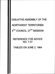 07-27-  Reference for advice  Labour legislation, N.W.T. 