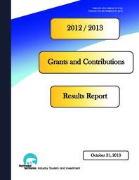 005-17(5) - Grants and Contributions 2012-2013 Results Report 