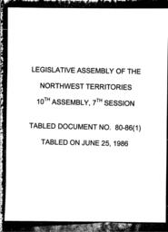 80-86 (1) ORGANIZATION STRUCTURE ALTERNATIVES FOR AN INDEPENDENT NWT ELECTRIC UTILITY