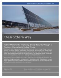 215-18(2) - The Northern Way - Hybrid Micro-Grids: Improving Energy Security through a Northern Alternative to Carbon Pricing 