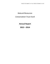 213-17(5) - Natural Resources Conservation Trust Fund Annual Report 2013-2014 