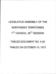 05-50 THE OVERVIEW STUDY OF TOURISM AND OUTDOOR RECREATION IN THE NWT VOLUME 1 AND 2