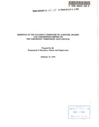 045-12(7) - Response to the Standing Committee on Agencies, Boards and Commissions Report on the Northwest Territories Arts Council