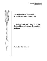 CR 35-18(3) - “Lessons Learned” Report of the Special Committee on Transition Matters