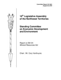 CR 33-18(3) - Report on Bill 34: Mineral Resources Act