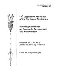 CR 06-18(2) - Report on Bill 7: An Act to Amend the Revolving Funds Act