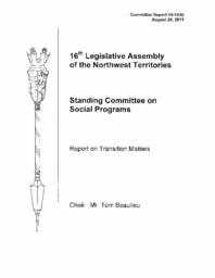 CR 10-16(6) - Standing Committee on Social Programs Report on Transition Matters