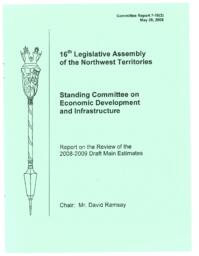 CR 7-16(2) - Standing Committee on Economic Development and Infrastructure Report on the Review of the 2008-2009 Draft Main Estimates