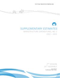 747-19(2) Supplementary Estimates (Infrastructure Expenditures), No. 2, 2022-2023 