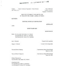 20-14(5) - Judgement of Prince Edward Island Supreme Court Appeal Division, March 26, 2001, of docket AD-0879 between Testori Americas Corporation and Simon Barnard : re: wrongful dismissal damages