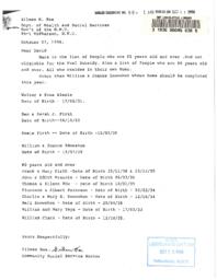 098-13(3) - Letter to the Department of Health and Social Services, Fort McPherson from Eileen Koe, Community Social Service Worker, regarding the Seniors' Fuel Subsidy Program