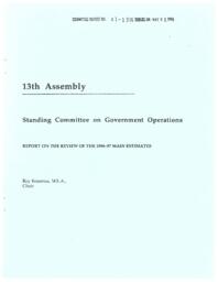 CR 01-13(3) - Report on the Review of the 1996-97 Main Estimates