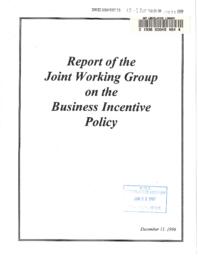 020-13(4) - Report on the Joint Working Group on the Business Incentive Policy = ᐅᓂᒃᑳᓕᐅᕆᔭᐅᔪᖅ ᖃᐅᔨᓴᖅᑎᓄᑦ ᓇᖕᒥᓂᖅ ᐱᓇᓱᐊᒐᖃᖅᑐᓂᒃ ᐱᕙᓪᓕᐊᑎᑦᑎᔩᑦ ᐊᑐᐊᒐᖏᓐᓂᒃ