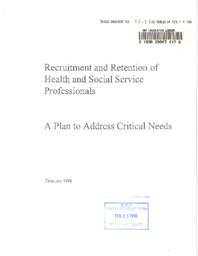 057-13(5) - Recruitment and Retention of Health and Social Services Professional : A Plan to Address Critical Needs