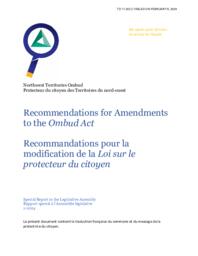 0011-20(1) - Northwest Territories Ombud Special Report on Recommendations for Amendments to the Ombud Act