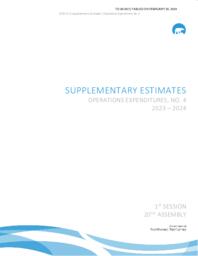 0029-20(1) - Supplementary Estimates : Operations Expenditures : 2023-2024, No.4