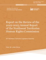 CR 005-20(1) - Report on the Review of the 2022-2023 Annual Report of the Northwest Territories Human Rights Commission