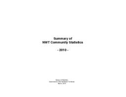 Summary of NWT Community Statistics - 2010