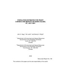 Population estimates for Peary caribou and muskox on Banks Island, NT, July 2001